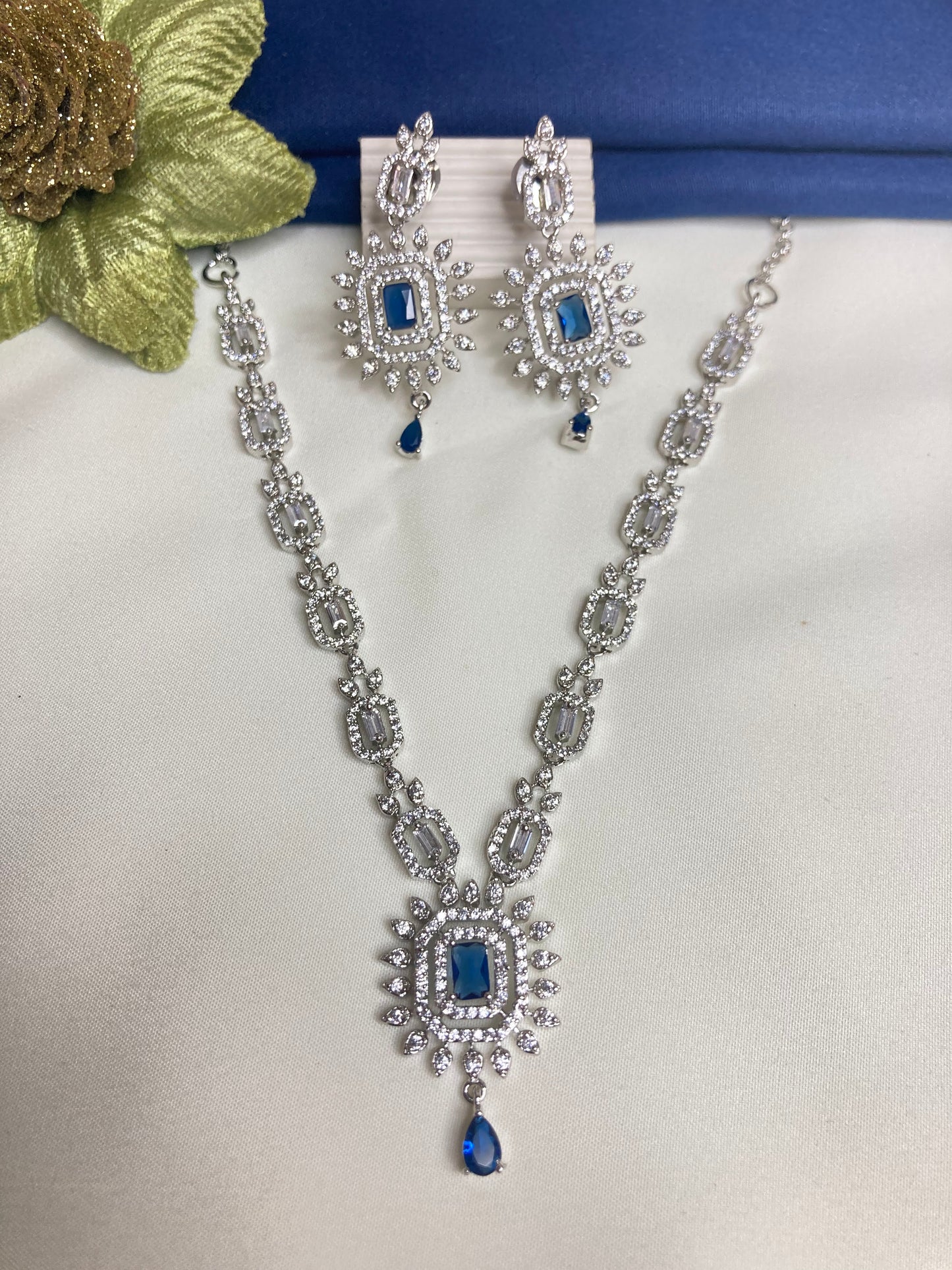 Blue Nicole Zirconia Jewellery Set