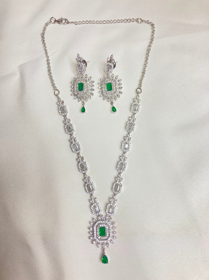 Green Nicole Zirconia Jewellery Set