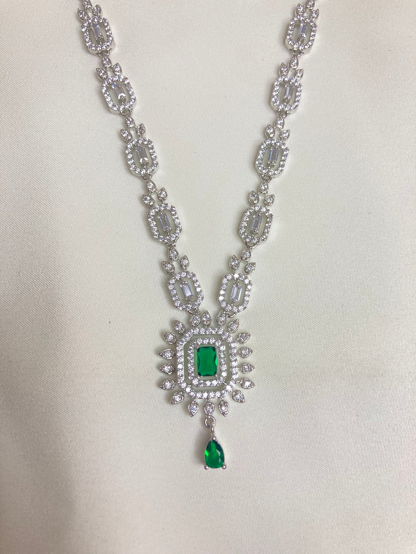 Green Nicole Zirconia Jewellery Set