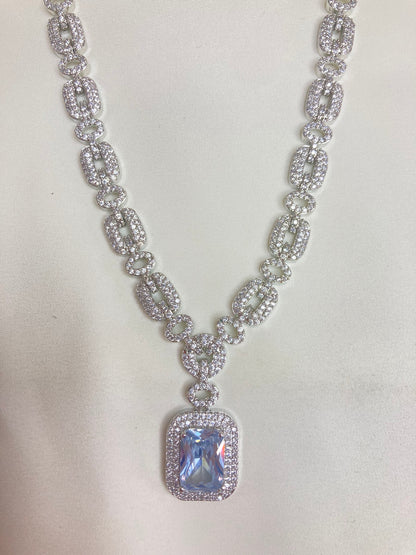Silver Olivia Zirconia Jewellery Set