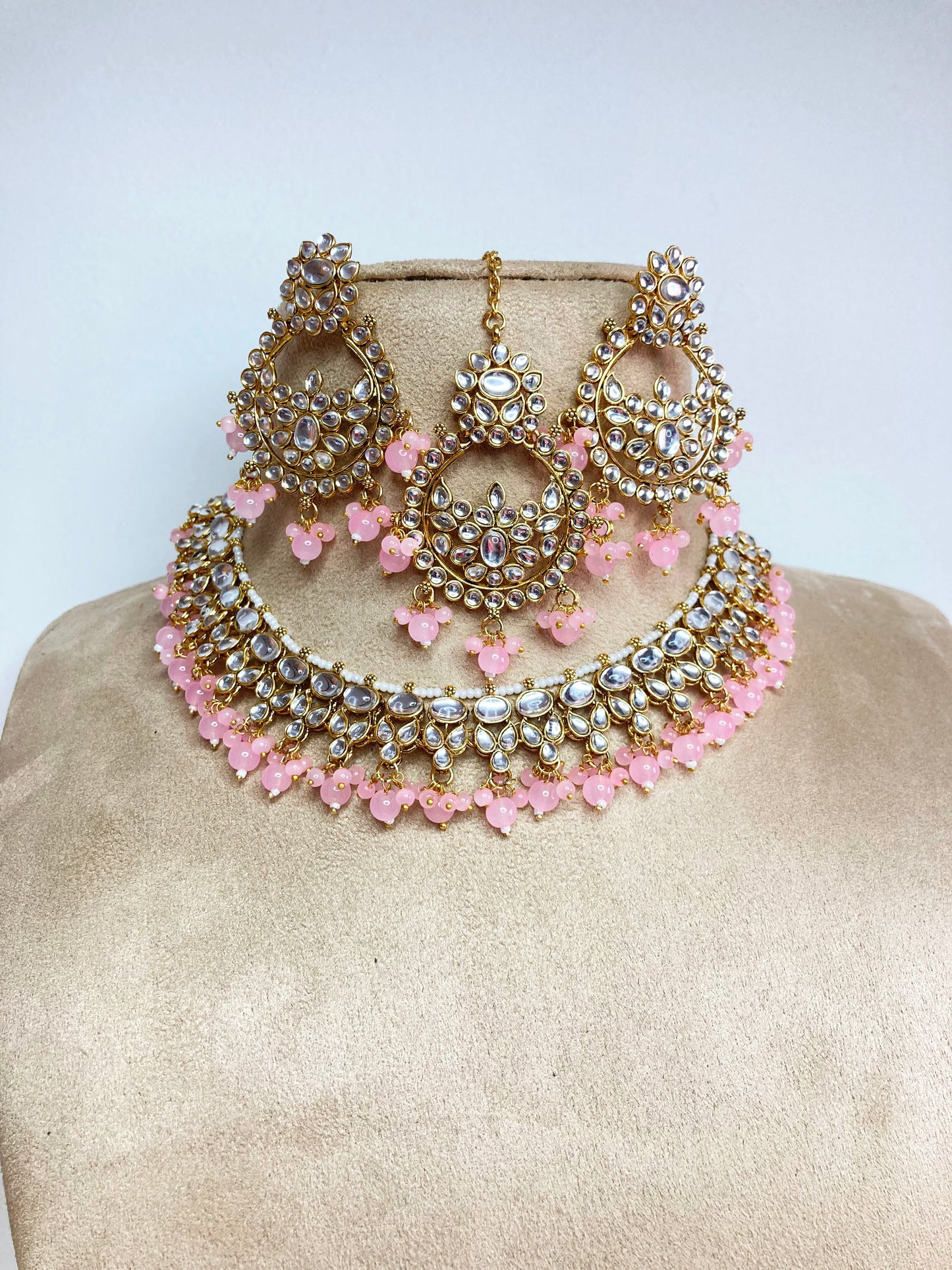 Pink Isha Jewellery Set