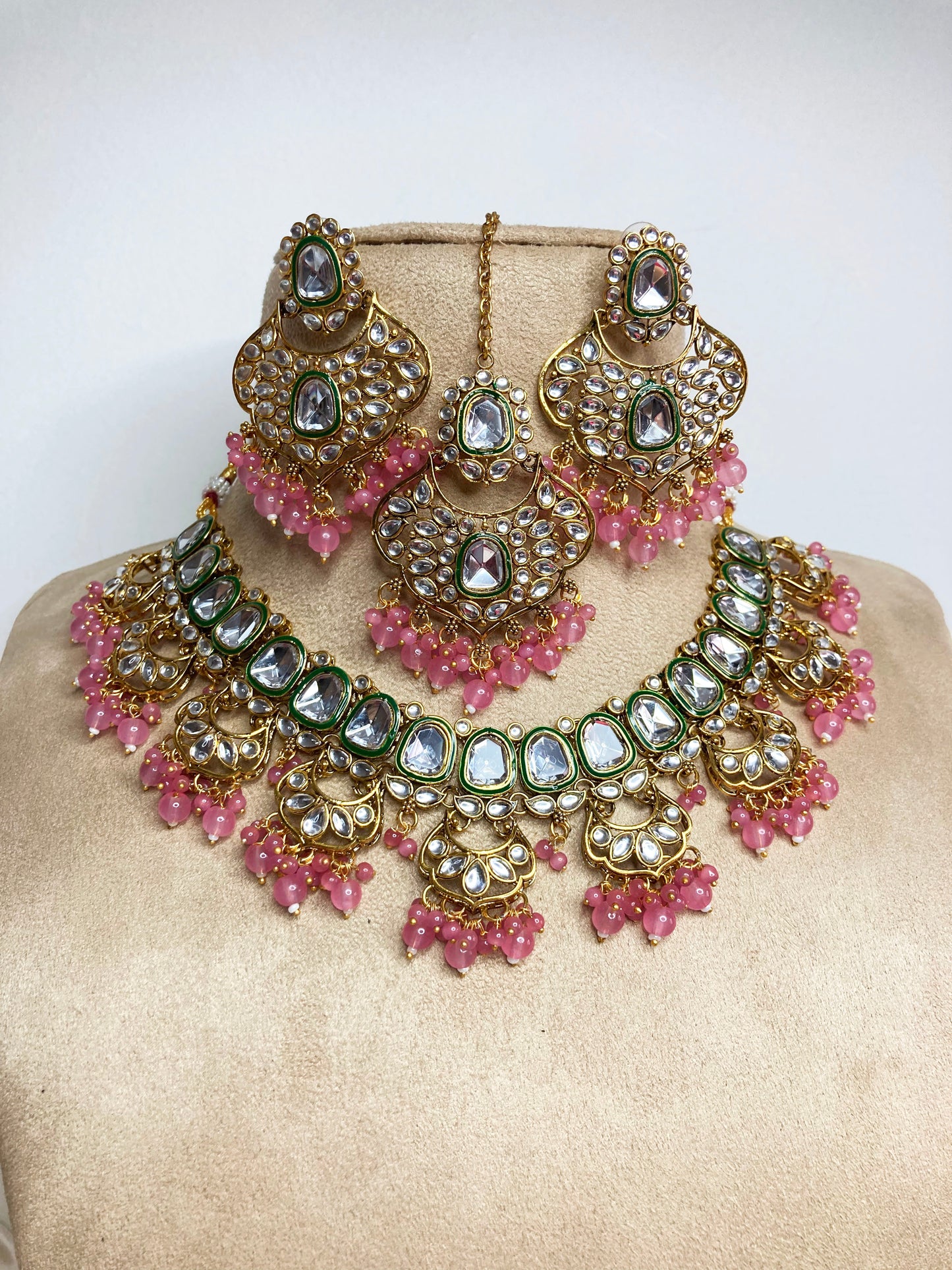 Pink Nandini Jewellery Set
