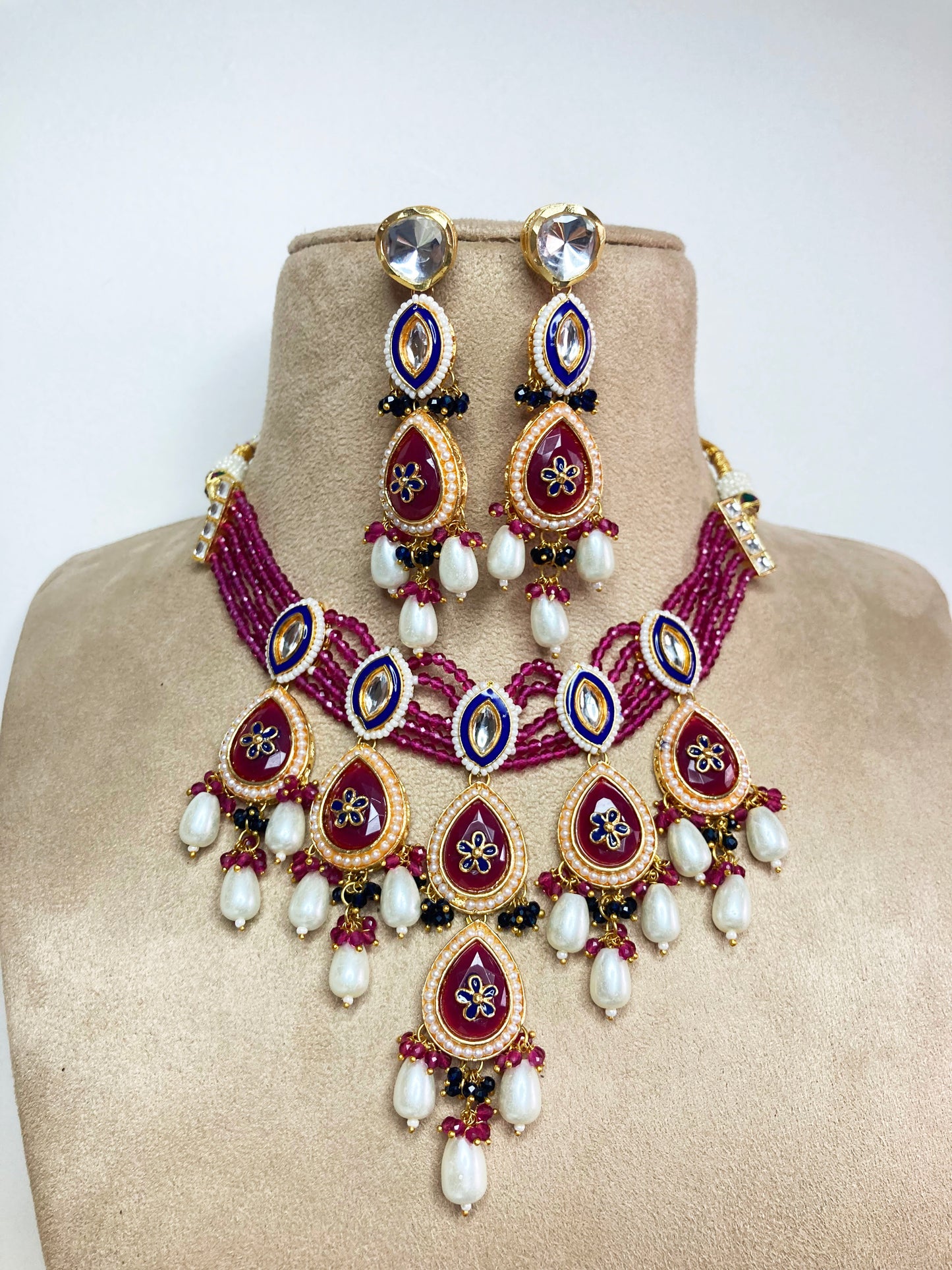 Pink Sudipa Jewellery Set