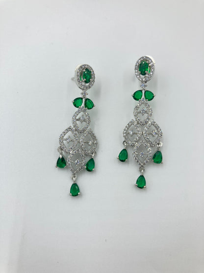 Emerald Green Rebecca Zirconia Jewellery Set