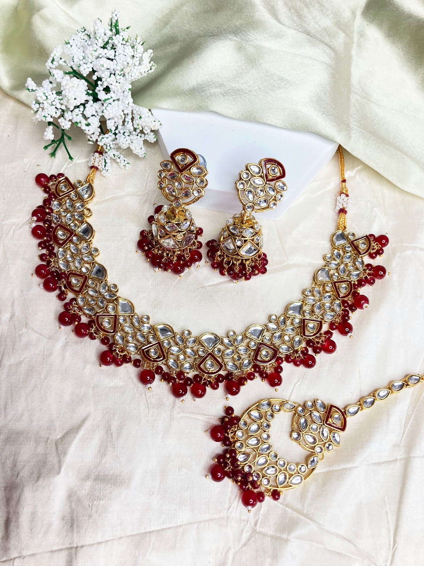 Red Aruna Jewellery Set