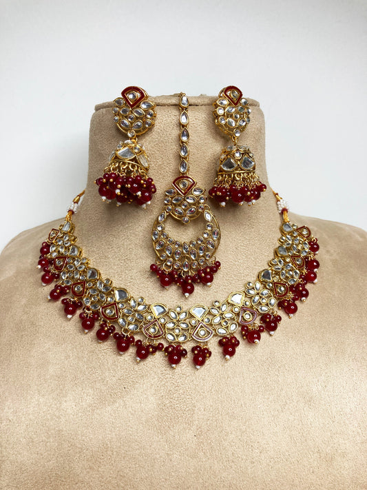 Red Aruna Jewellery Set