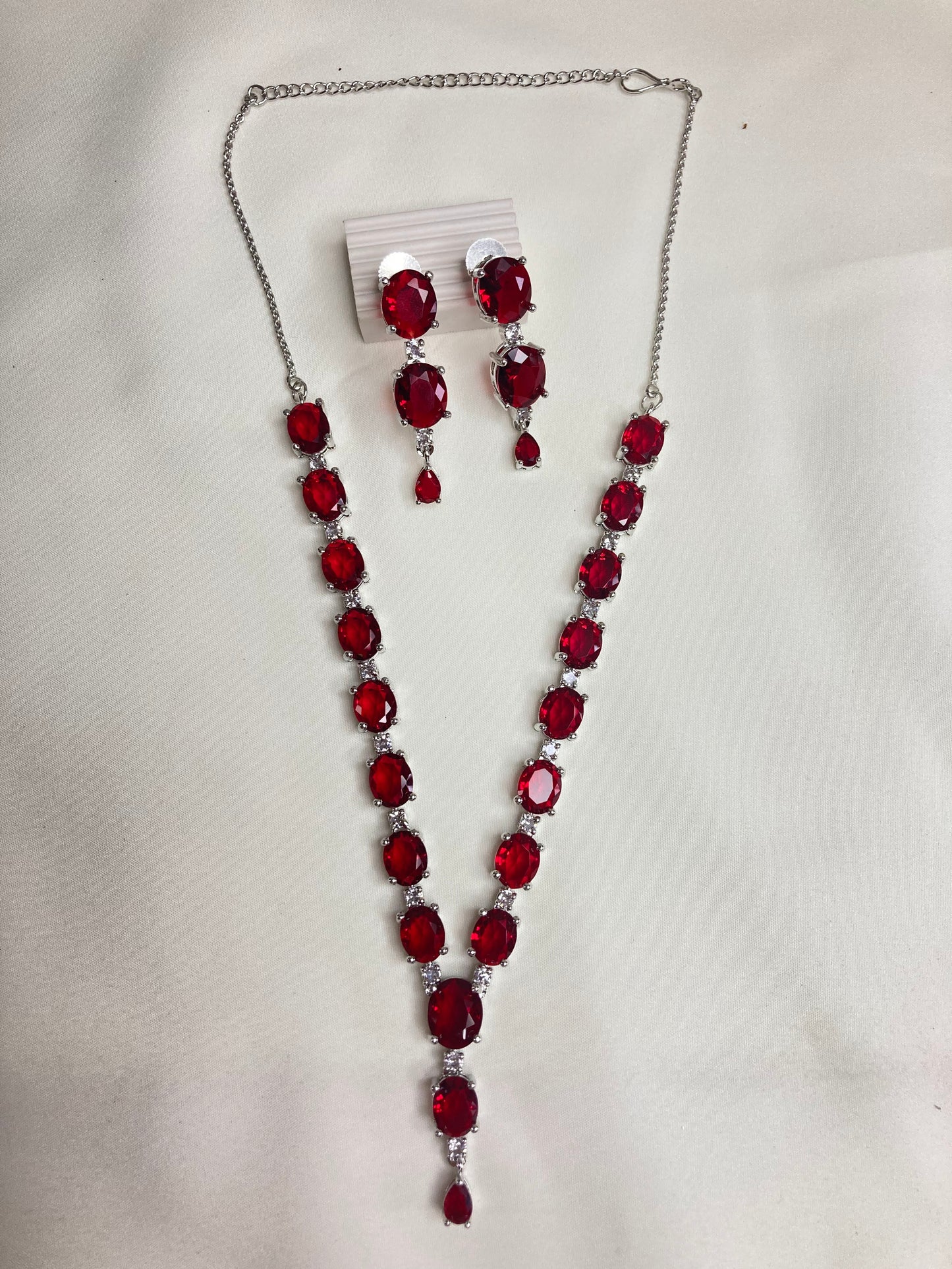 Red Scarlett  Zirconia Jewellery Set