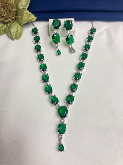 Green Scarlett Zirconia Jewellery Set