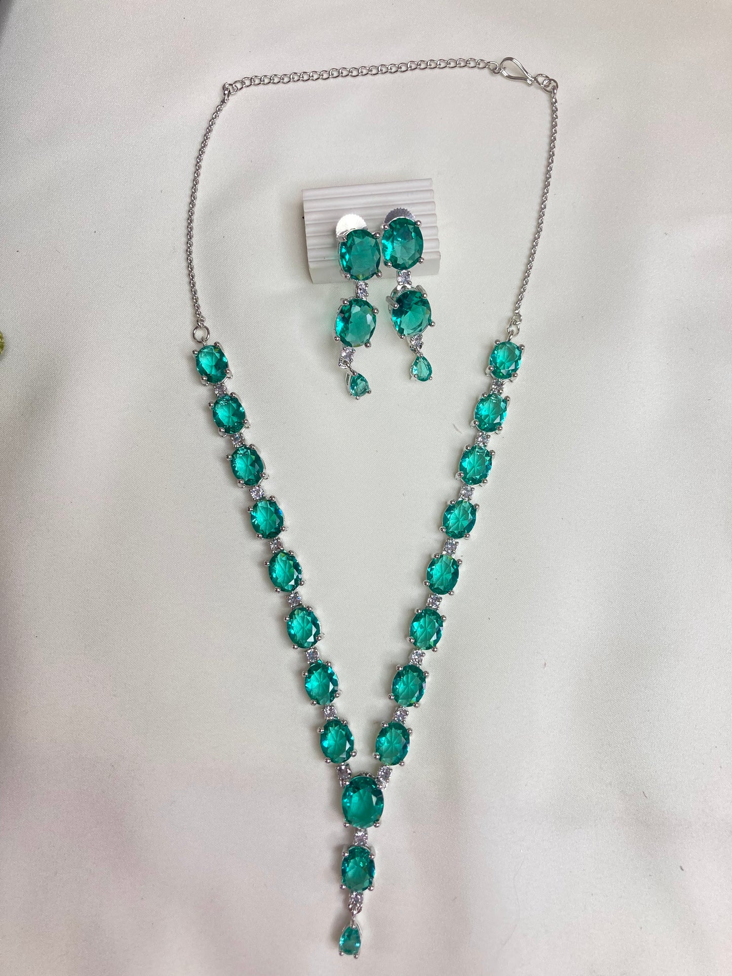 Rama Green Scarlett Zirconia Jewellery Set