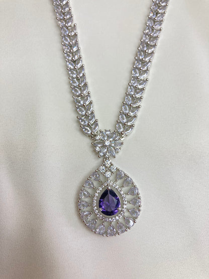 Purple Sienna Zirconia Jewellery Set