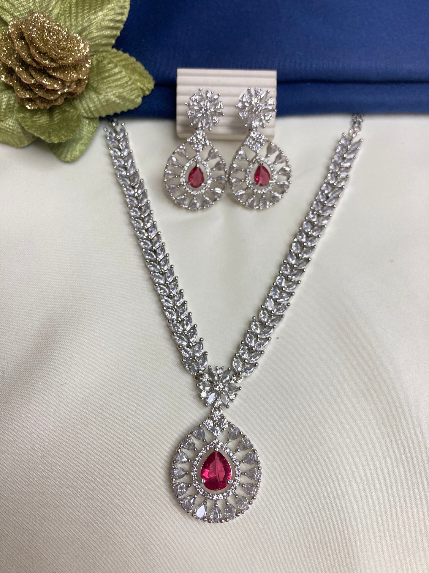 Ruby Sienna Zirconia Jewellery Set