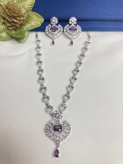 Purple Sophia Zirconia Jewellery Set
