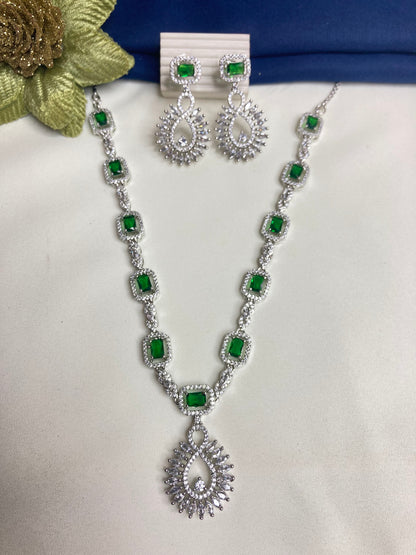 Green Zoe Zirconia Jewellery Set