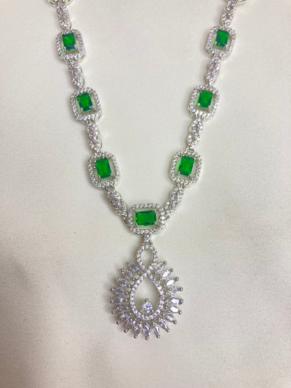 Green Zoe Zirconia Jewellery Set