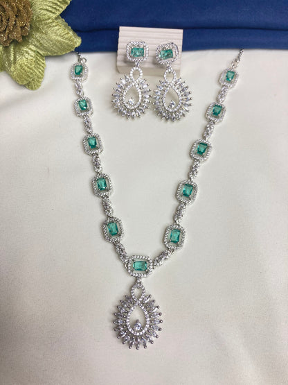 Rama Green Zoe Zirconia Jewellery Set