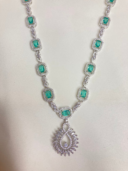 Rama Green Zoe Zirconia Jewellery Set