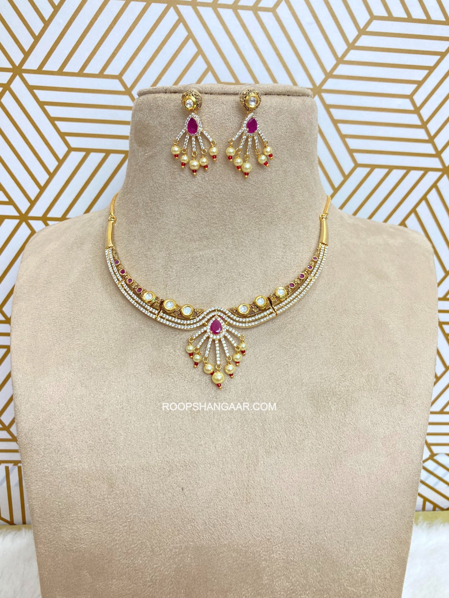 Aparna Diamond Necklace Set