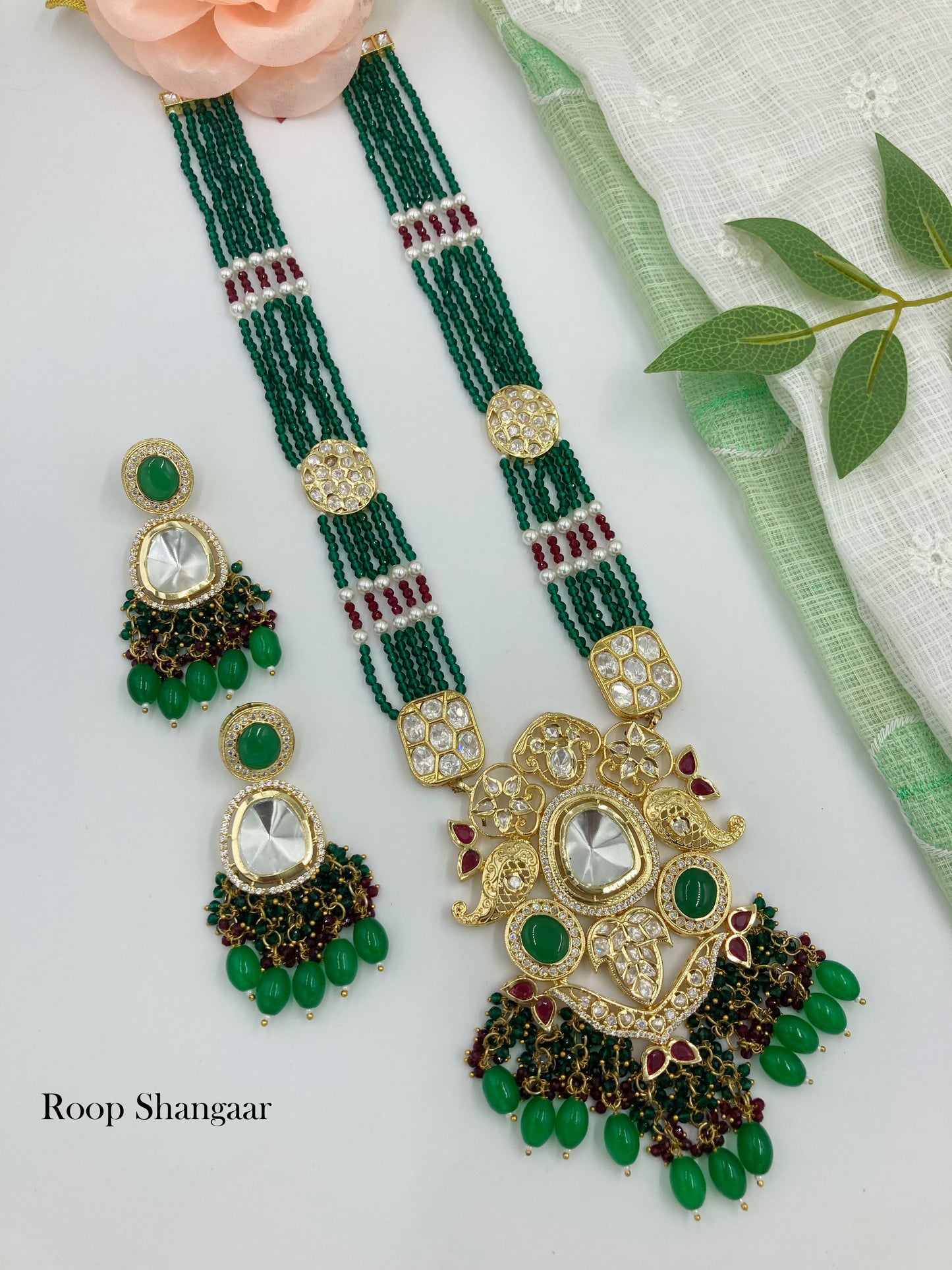 Emerald Brishti Jewellery Set