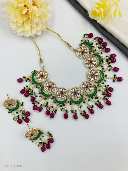 Emerald Green Vinita Jewellery Set