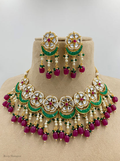 Emerald Green Vinita Jewellery Set