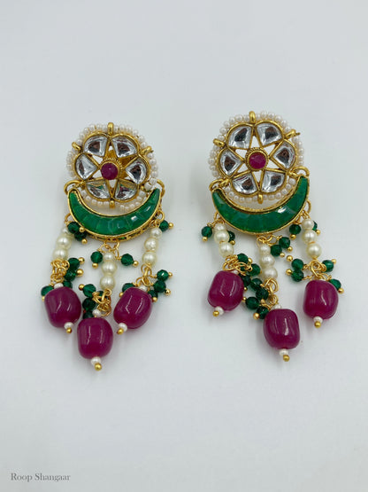 Emerald Green Vinita Jewellery Set