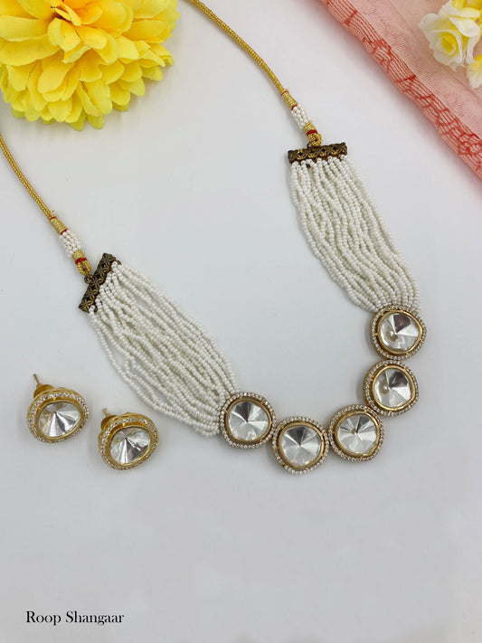 Ivory Avanti Kundan Necklace Set