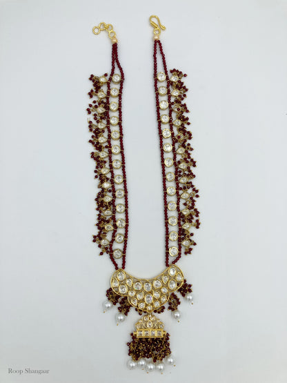 Maroon Priyalata Jewellery Set