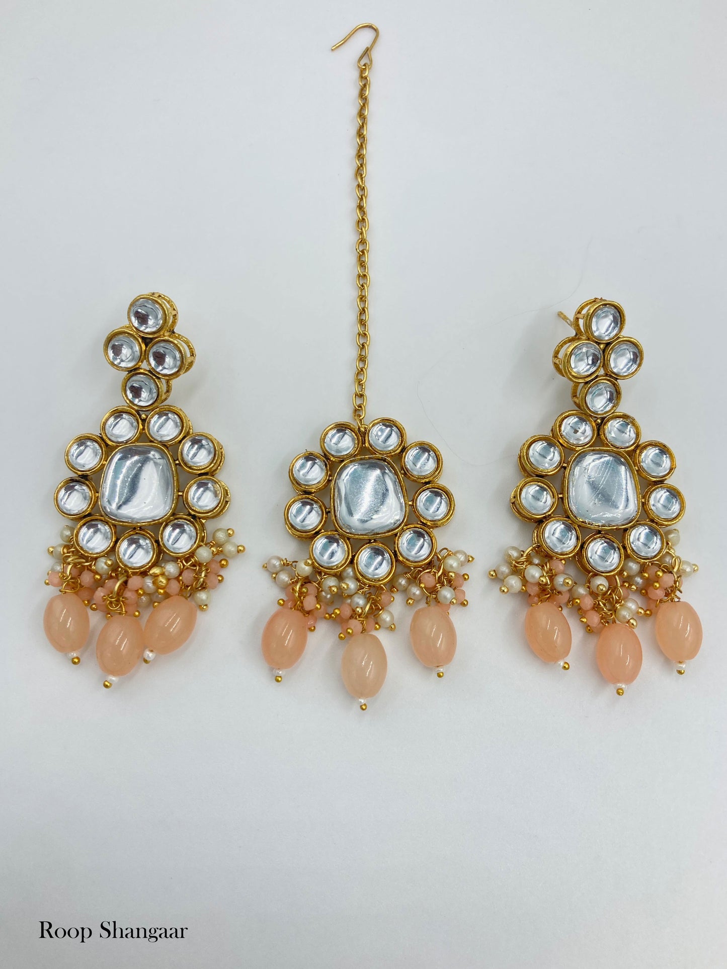 Peach Shalini Jewellery Set