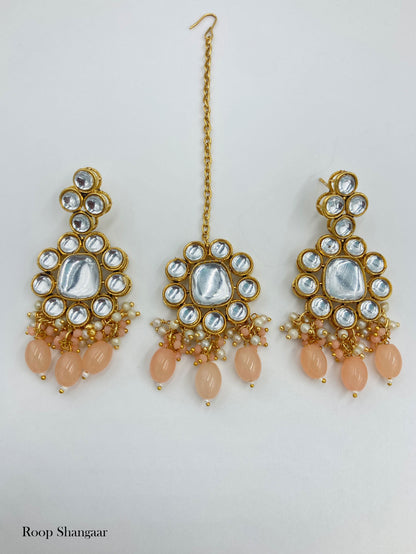 Peach Shalini Jewellery Set