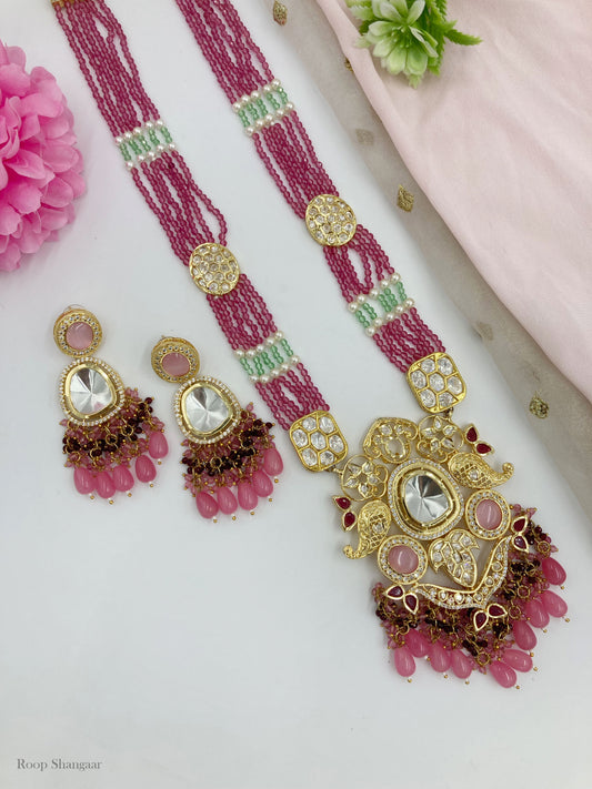 Pink Brishti Jewellery Set