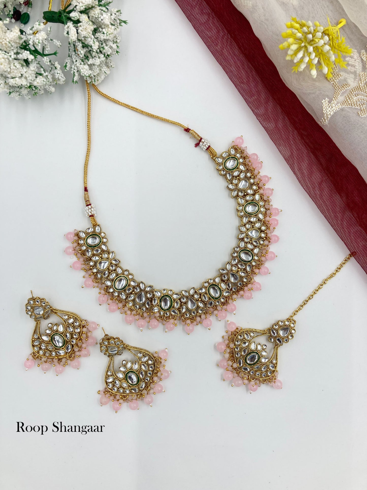 Pink Meher Jewellery Set