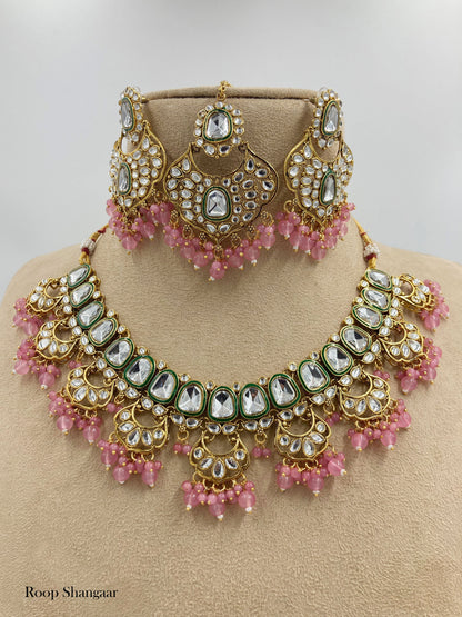 Pink Nandini Jewellery Set