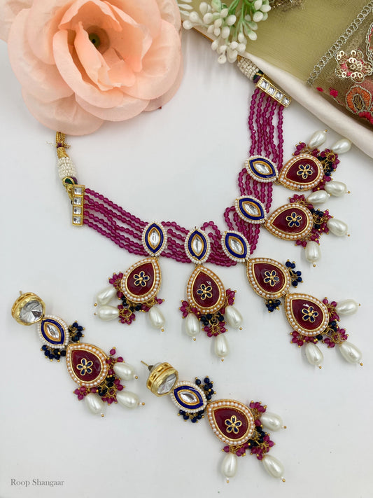 Pink Sudipa Jewellery Set