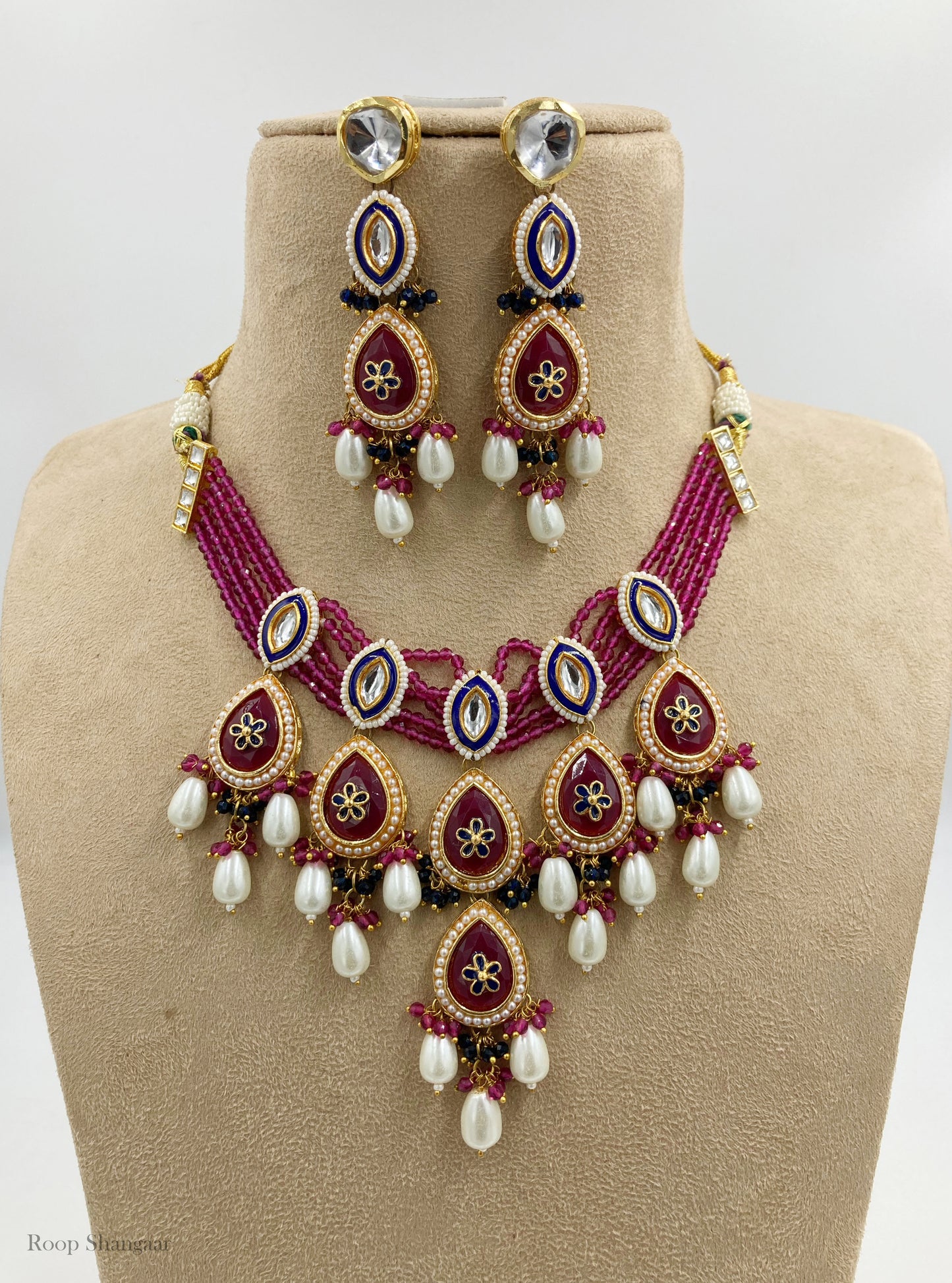 Pink Sudipa Jewellery Set