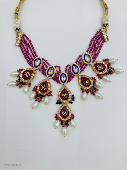 Pink Sudipa Jewellery Set