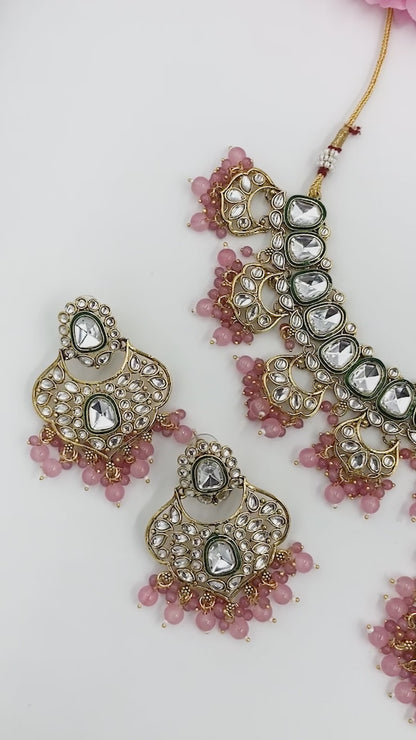 Pink Nandini Jewellery Set