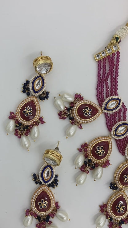 Pink Sudipa Jewellery Set