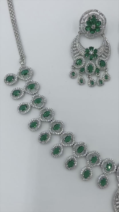 Emerald Green Juliette Zirconia Jewellery Set