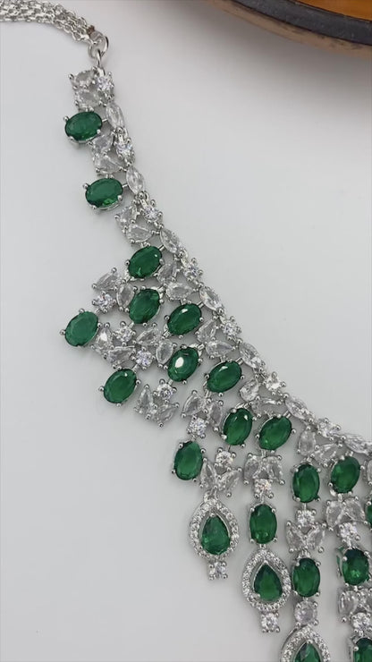 Emerald Green Megan Zirconia Jewellery Set