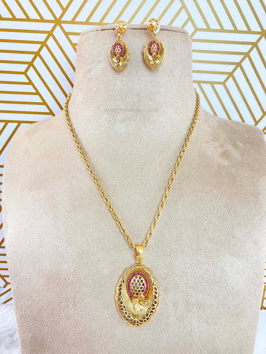 Ruby Karishma Pendent Set