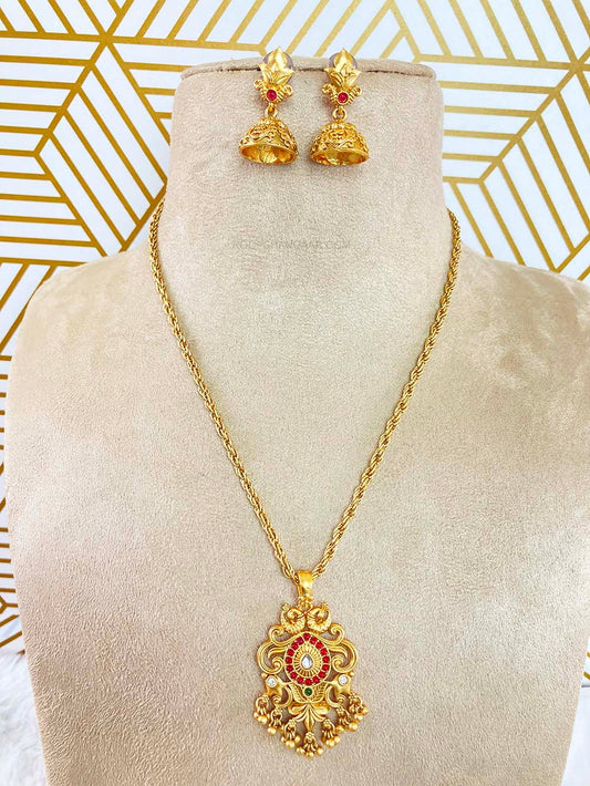 Ruby Kalyani Pendent Set