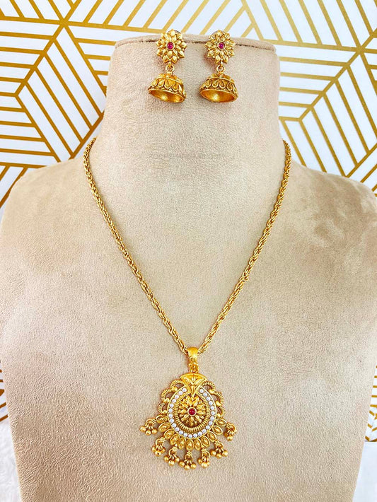 Ruby Kriti Pendent Set