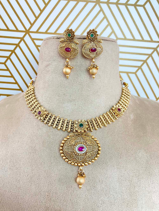 Ruby Kruti Jewellery Set