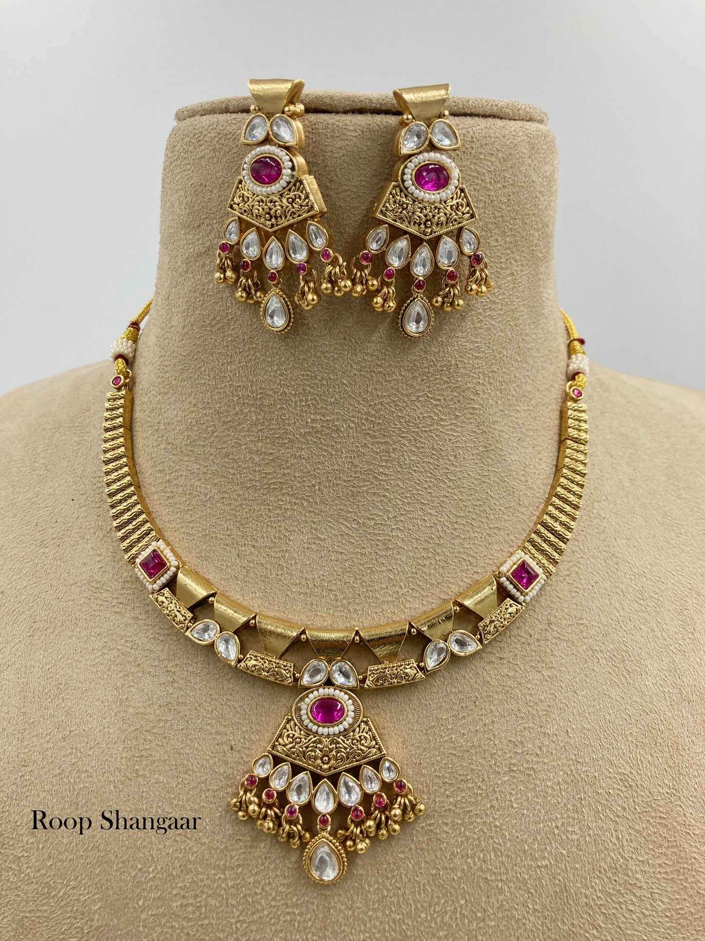 Ruby Tamannaah Temple Jewellery Set