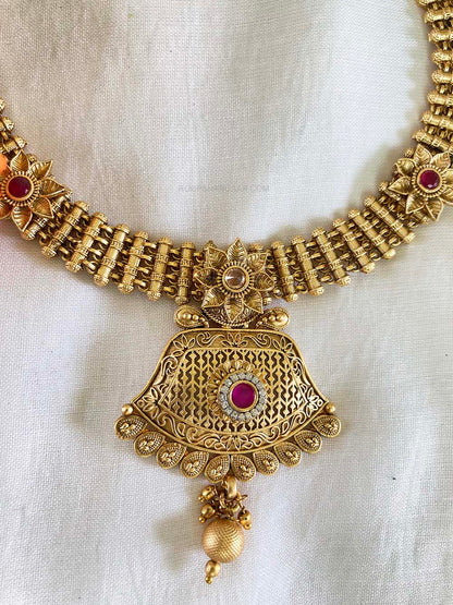 Ruby Pushpa Jewellery Set